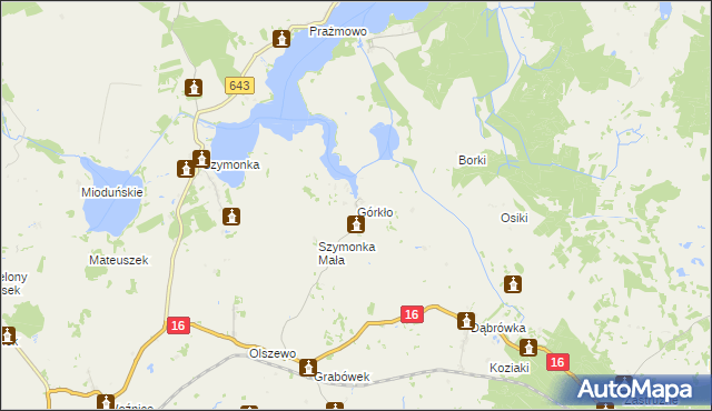 mapa Górkło, Górkło na mapie Targeo