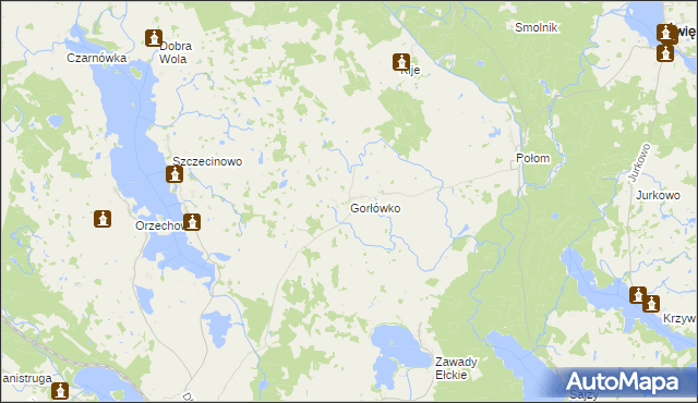 mapa Gorłówko, Gorłówko na mapie Targeo