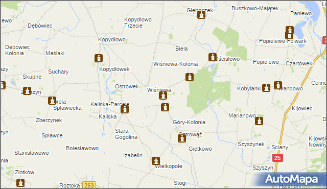 mapa Góry gmina Wilczyn, Góry gmina Wilczyn na mapie Targeo