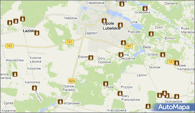 mapa Góry Opolskie, Góry Opolskie na mapie Targeo