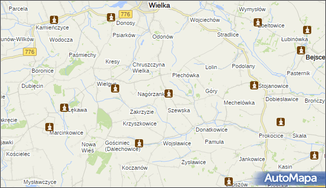 mapa Gorzków gmina Kazimierza Wielka, Gorzków gmina Kazimierza Wielka na mapie Targeo