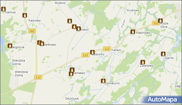 mapa Gościnko, Gościnko na mapie Targeo