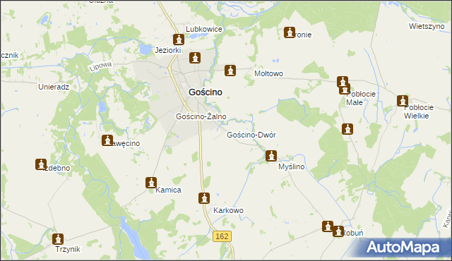 mapa Gościno-Dwór, Gościno-Dwór na mapie Targeo