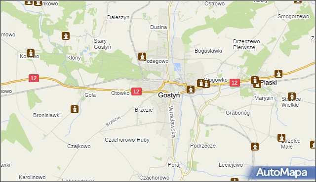 mapa Gostyń, Gostyń na mapie Targeo