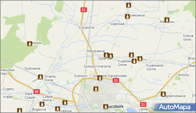 mapa Gotartów, Gotartów na mapie Targeo