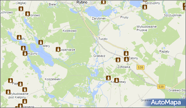 mapa Grabacz, Grabacz na mapie Targeo