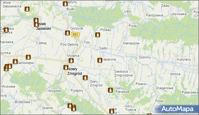 mapa Grabanina, Grabanina na mapie Targeo