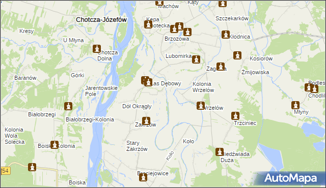 mapa Grabowiec gmina Łaziska, Grabowiec gmina Łaziska na mapie Targeo