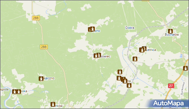 mapa Grabowiec gmina Świdnica, Grabowiec gmina Świdnica na mapie Targeo