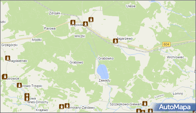 mapa Grabówko gmina Janowo, Grabówko gmina Janowo na mapie Targeo