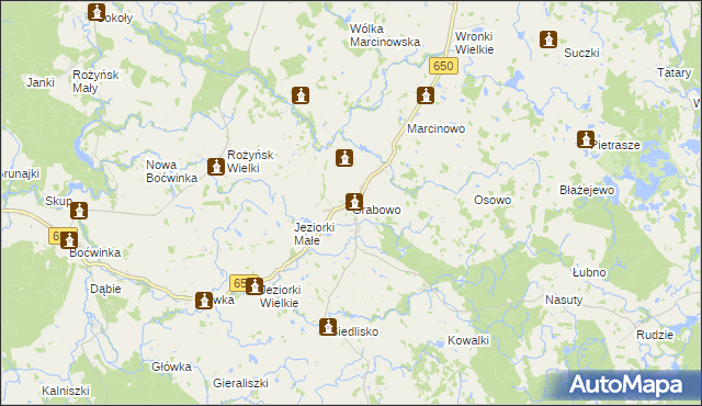 mapa Grabowo gmina Gołdap, Grabowo gmina Gołdap na mapie Targeo