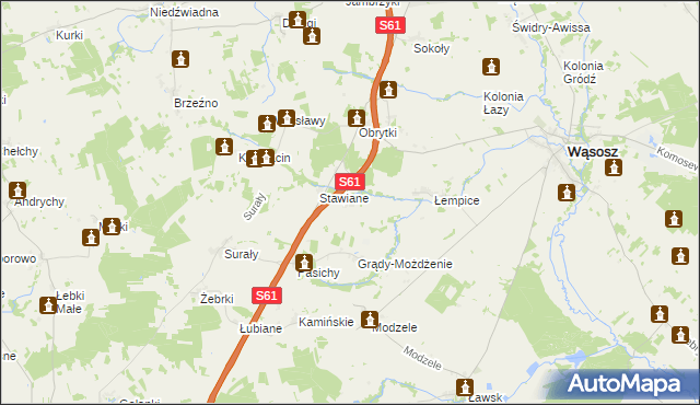 mapa Grądy-Michały, Grądy-Michały na mapie Targeo