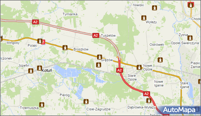 mapa Gręzów, Gręzów na mapie Targeo