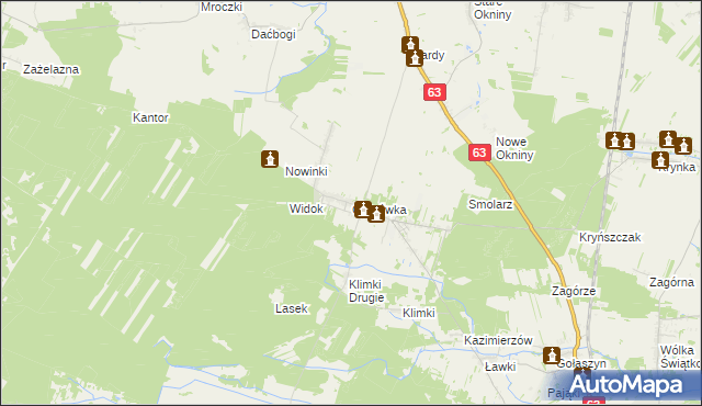 mapa Gręzówka, Gręzówka na mapie Targeo