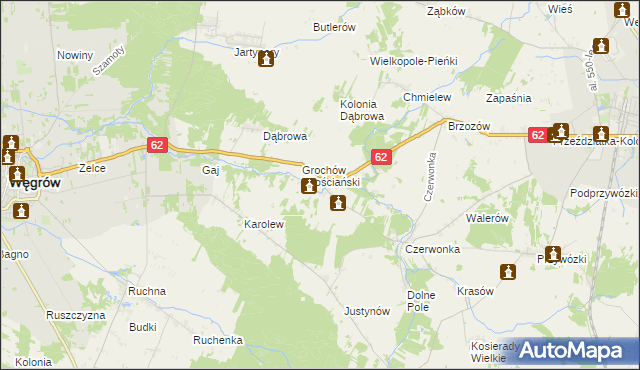 mapa Grochów Szlachecki, Grochów Szlachecki na mapie Targeo