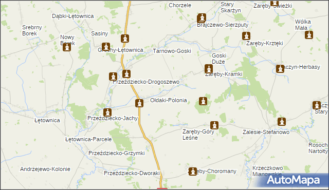 mapa Grodzick-Ołdaki, Grodzick-Ołdaki na mapie Targeo