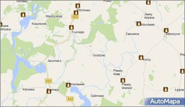 mapa Grodziec gmina Prabuty, Grodziec gmina Prabuty na mapie Targeo