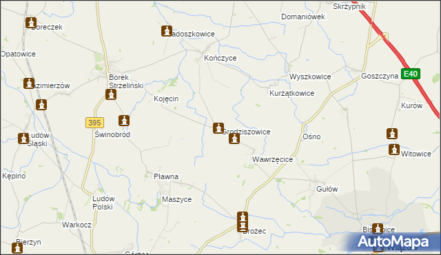 mapa Grodziszowice, Grodziszowice na mapie Targeo