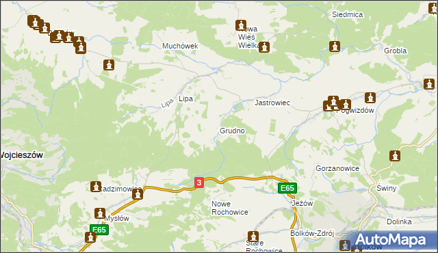 mapa Grudno, Grudno na mapie Targeo