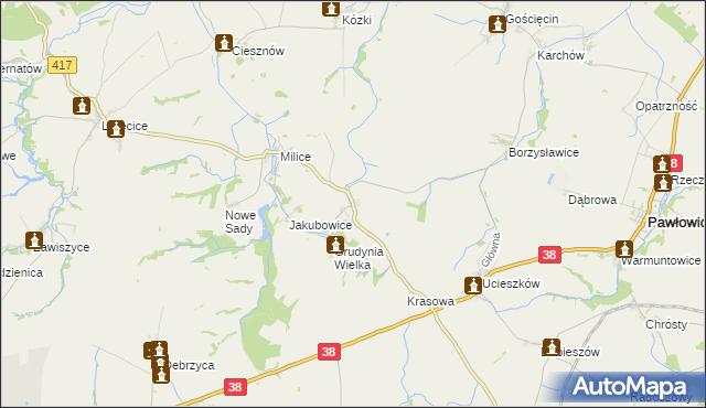 mapa Grudynia Mała, Grudynia Mała na mapie Targeo