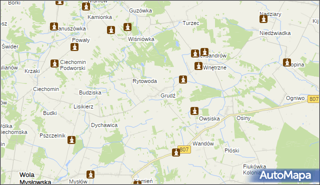 mapa Grudź, Grudź na mapie Targeo