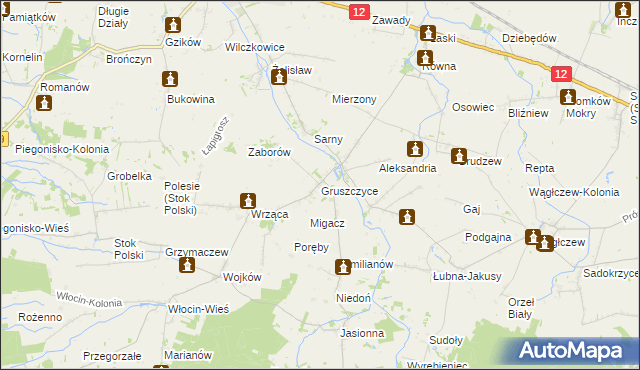 mapa Gruszczyce, Gruszczyce na mapie Targeo