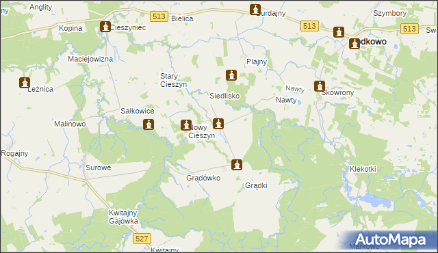 mapa Grużajny, Grużajny na mapie Targeo