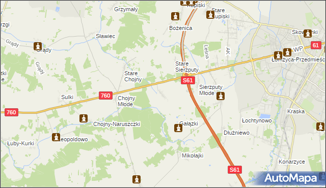 mapa Grzymały Szczepankowskie, Grzymały Szczepankowskie na mapie Targeo