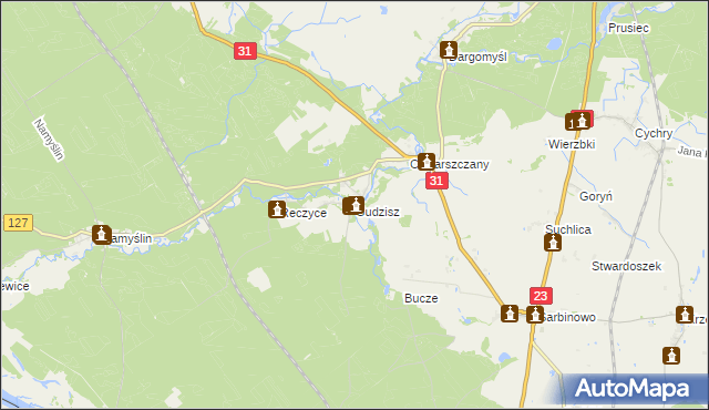 mapa Gudzisz, Gudzisz na mapie Targeo