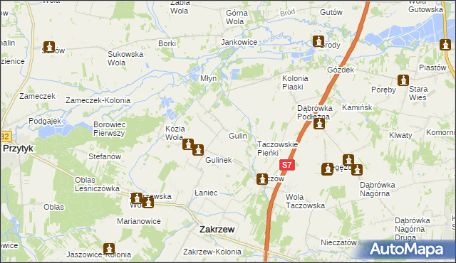 mapa Gulin, Gulin na mapie Targeo