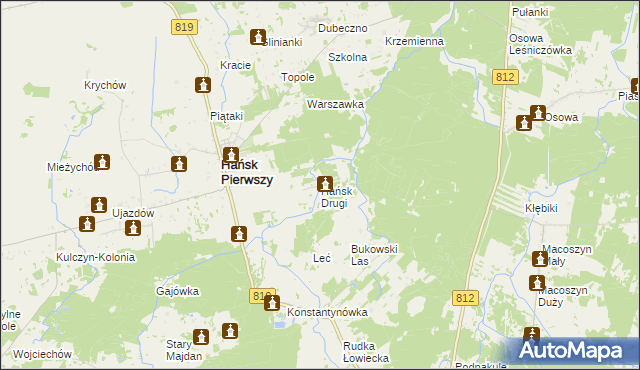 mapa Hańsk Drugi, Hańsk Drugi na mapie Targeo