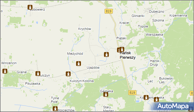 mapa Hańsk-Kolonia, Hańsk-Kolonia na mapie Targeo