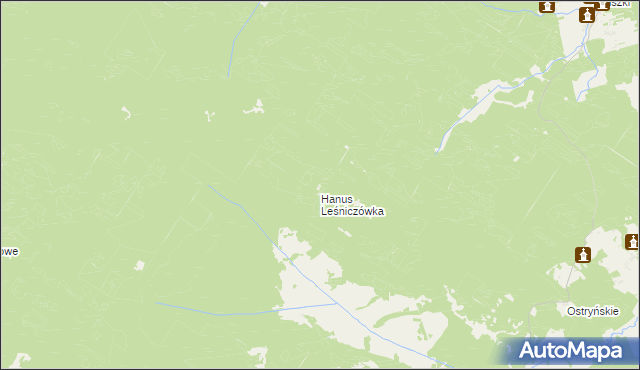 mapa Hanus Gajówka, Hanus Gajówka na mapie Targeo