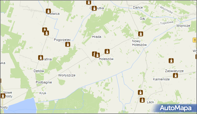 mapa Holeszów, Holeszów na mapie Targeo