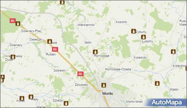 mapa Hornostaje, Hornostaje na mapie Targeo