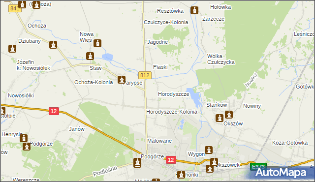 mapa Horodyszcze gmina Chełm, Horodyszcze gmina Chełm na mapie Targeo