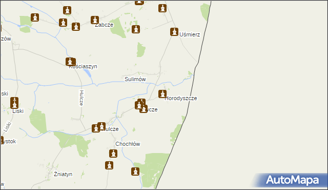 mapa Horodyszcze gmina Dołhobyczów, Horodyszcze gmina Dołhobyczów na mapie Targeo