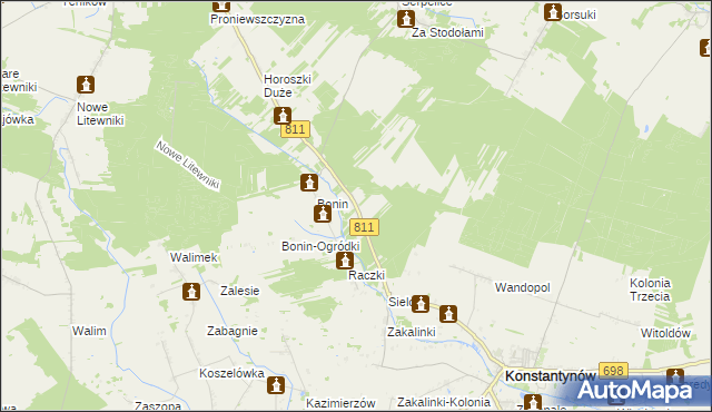 mapa Horoszki Małe, Horoszki Małe na mapie Targeo