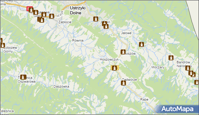 mapa Hoszowczyk, Hoszowczyk na mapie Targeo