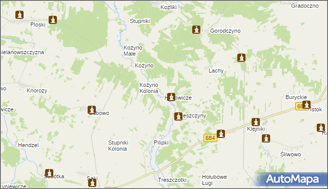 mapa Hukowicze, Hukowicze na mapie Targeo