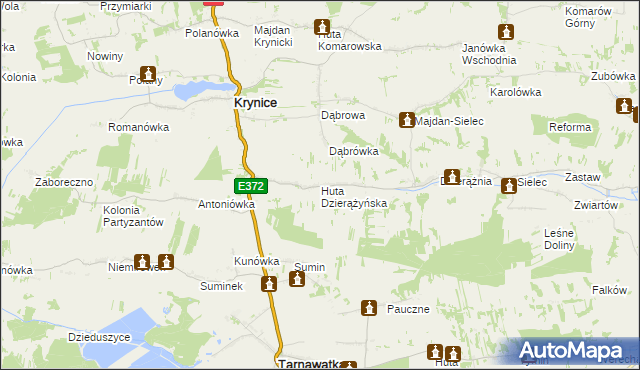 mapa Huta Dzierążyńska, Huta Dzierążyńska na mapie Targeo