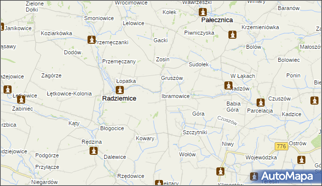 mapa Ibramowice, Ibramowice na mapie Targeo