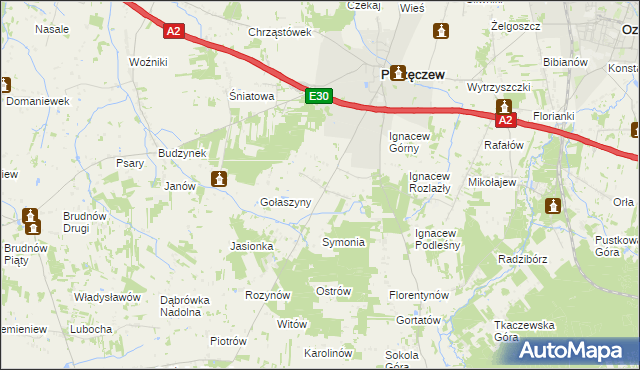 mapa Ignacew Folwarczny, Ignacew Folwarczny na mapie Targeo