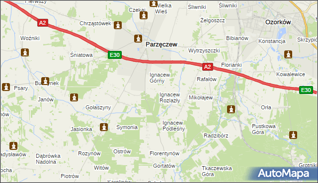 mapa Ignacew Rozlazły, Ignacew Rozlazły na mapie Targeo