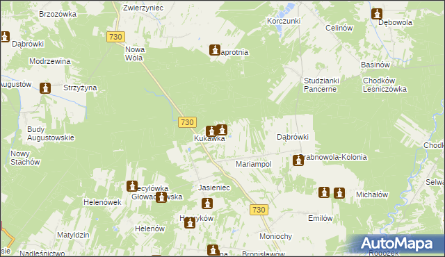 mapa Ignacówka Grabnowolska, Ignacówka Grabnowolska na mapie Targeo