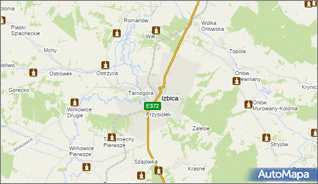 mapa Izbica-Wieś, Izbica-Wieś na mapie Targeo