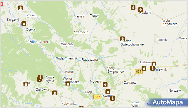 mapa Jaczewek, Jaczewek na mapie Targeo