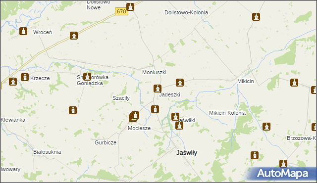 mapa Jadeszki, Jadeszki na mapie Targeo