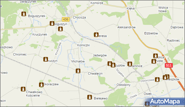 mapa Jadwigów gmina Nowe Miasto nad Wartą, Jadwigów gmina Nowe Miasto nad Wartą na mapie Targeo