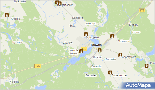 mapa Janków gmina Drawno, Janków gmina Drawno na mapie Targeo